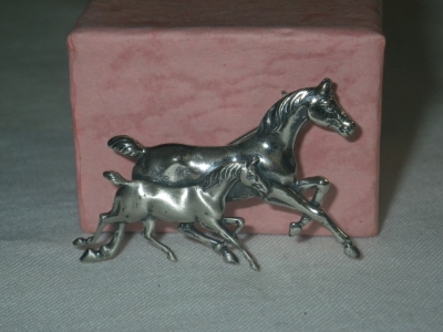 Horse Pendant with Colt