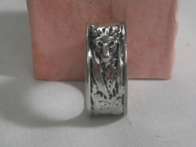 925 Silver Bear Ring Size 8.5