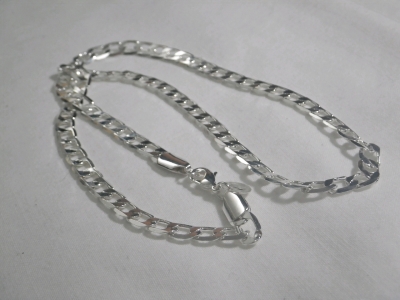 Heavy 925 Silver Cuban Link Necklace 20"