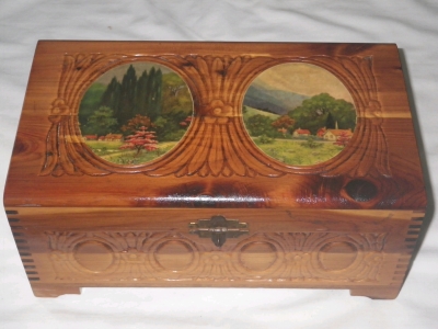 Antique Dovetailed Jewelry Box Full of Watches & Jewelry