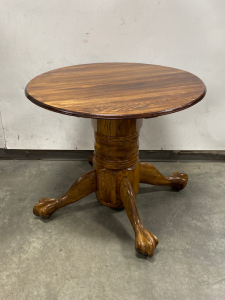 Round 2 Person Claw Foot Dining Table 34&rdquo; D by 29&rdquo; H