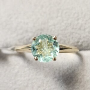 $1615 10K Natural Colombia Emerald(1.2ct) Ring