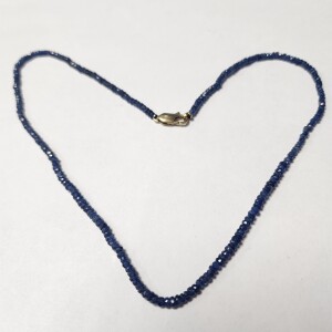 $1220 10K Sapphire 16"(37ct) Necklace