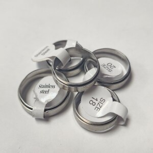 Silver Pack Of 5 Silver Color Meditation Spining Ring