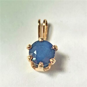 $120 14K Yellow Gold Filled Sapphire(1ct) Pendant