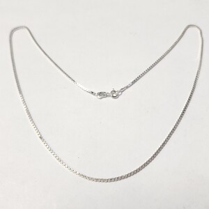 $80 Silver Box Chain 16" Necklace