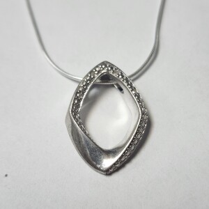 $200 Silver Diamond 16" Necklace