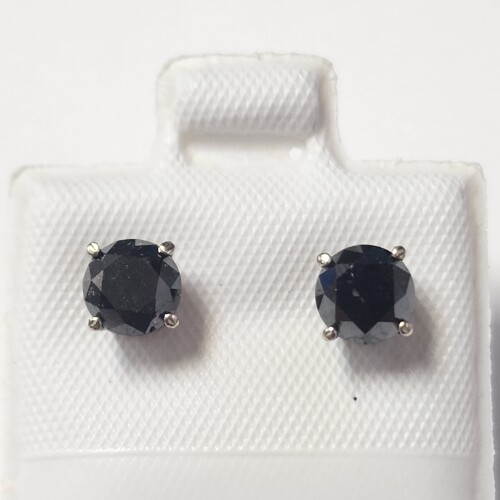 $1000 14K Black Diamond(1ct) Earrings