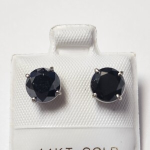 $2140 14K Black Diamond(2.6ct) Earrings