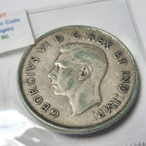Silver Canadian 25Cent 1940 Coin