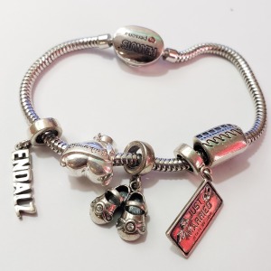 $500 Silver Pandora Style Beads Bracelet