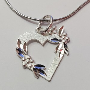 $100 Silver Heart Shaped Necklace