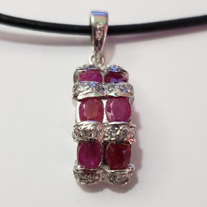$320 Silver Ruby(5ct) Pendant