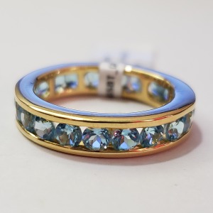 $220 Silver Blue Topaz(2.4ct) Ring
