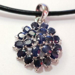 $300 Silver Sapphire(2ct) Pendant