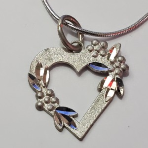 Silver Heart Shaped Necklace