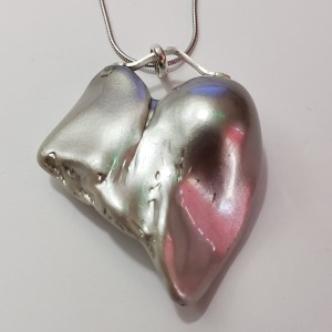 $200 Silver Free Form Freshwater Pearl Necklace