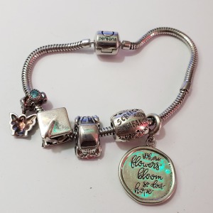 $700 Silver Pandora Style Beads Bracelet