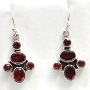 $300 Silver Garnet(8ct) Earrings