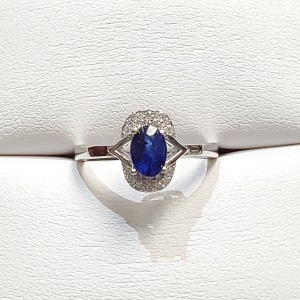 $200 Silver Sapphire(0.6ct) Ring