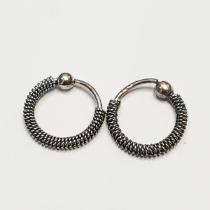 $50 Silver Small Hoop Earrings