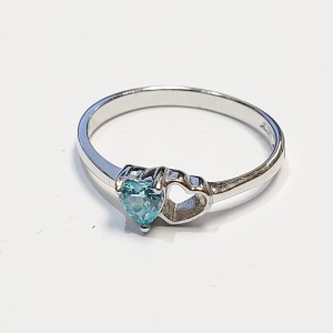 $80 Silver Blue Topaz Ring