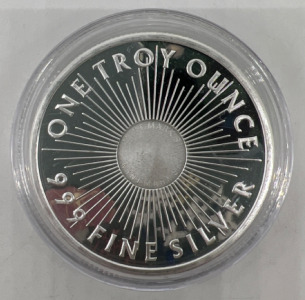 1 Troy Oz .999 Fine Silver Sunshine Mint Eagle Round