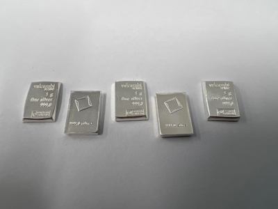 (5) 1 Gram Bars of .999 Fine Silver