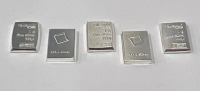 (5) 1 Gram Bars of .999 Fine Silver