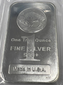 One troy oz. Fine Silver Bar