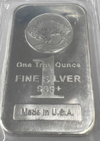 One troy oz. Fine Silver Bar