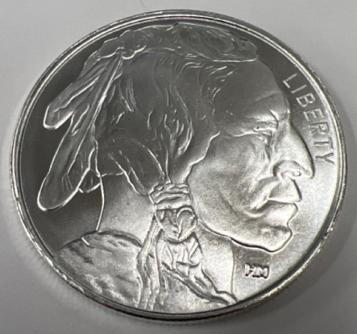 One Troy Oz .999 Fine Silver Indian Head Coin
