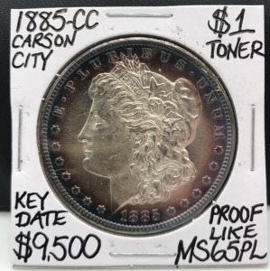 1885-CC MS65PL Key Date Prooflike Morgan Dollar