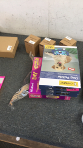 (3) dog puzzles, DIY pop art, (3) aroma diffusers and more