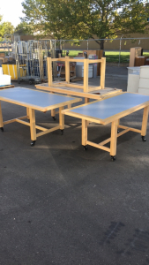 (4) 72&rdquo; x 30&rdquo; Work Tables With Wheels