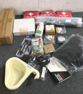 (3) First Aid Kits, Washable Cloth Pads, Bike Saddle and More