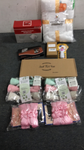 (2) Plant Watering Spikes, Baby Milestone Blanket, N95 Respirator and More