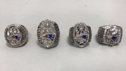 (4) New England Patriots Super Bowl Rings Tom Brady. (4) different designs.