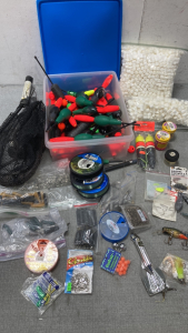 Fishing tackle including weights, floats, line, hooks and more