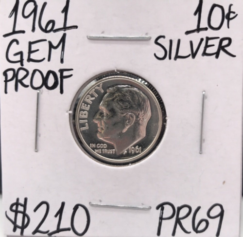 1961 PR69 Gem Proof Silver Dime