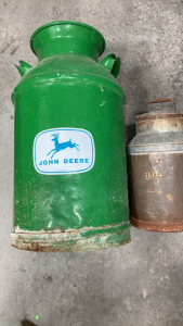John Deere Milk Jug and An 8 Qt Jug