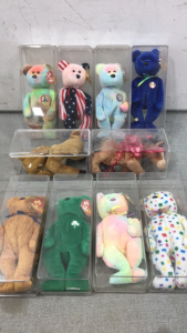 (10) Various Beanie Babies in Cases