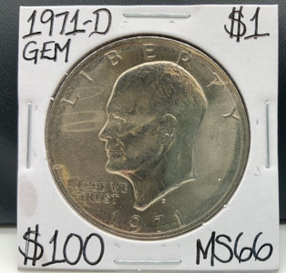 1971-D MS66 Gem Ike Eisenhower Dollar
