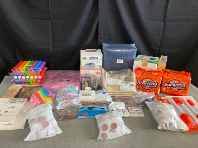 Large Box of Amazon Cosumer Goods. Includes assorted and various items, new and in original packaging. Examples: toys, home decor, holiday items, plush, kitchenware, cases, costume jewelry, Storage Containers, etc.