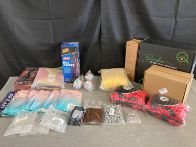Box of assorted Amazon Cosumer Goods. Items per box may vary. Please inspect. Assorted New Items in original packaging. Pictures may include examples of possible merchandise.