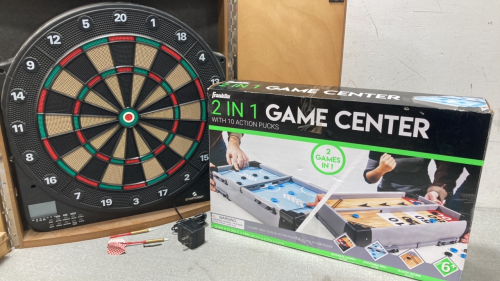 Electronic dartboard and a 2 in 1 Game Center