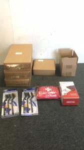 (36) Plastic Champagne Flutes (2) 3-Piece Wire Brush Set (1) Protect Life First aid Kit (2) Cx Weedwacker Replacement Heads (100) Airfryer Disposable Liners (1) Hk Gaming Double Shot Pudding PBT Caps