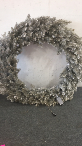 Silver Light up Christmas Wreath