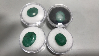(4) Brazilian Emeralds, Cut and Faceted