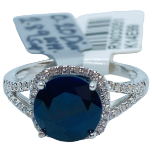 $5,390 Value, 18K Gold Sapphire & Diamond Ring